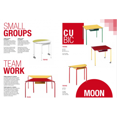 Table pupitre modulaire pour bureau, salle de réunion, école ou crèche Design Forum
