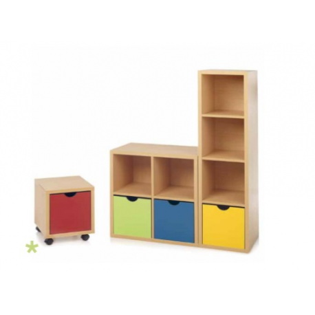 Bloc casier modulaire de rangement pour école maternelle ou crèche Design Agora
