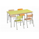 Ensemble Chaises et Tables de cantine ou crèche Design Toupetit