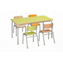 Ensemble Chaises et Tables de cantine ou crèche Design Toupetit