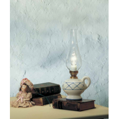 Lampe de table en céramique peinte à la main Design Pompei