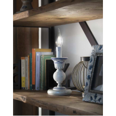 Lampe style bougeoir en céramique peinte à la main Design Sanremo