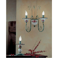 Lampe style bougeoir en céramique peinte à la main Design Sanremo Diese