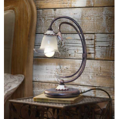 Lampe de table en verre et céramique peinte à la main Design Vicenza