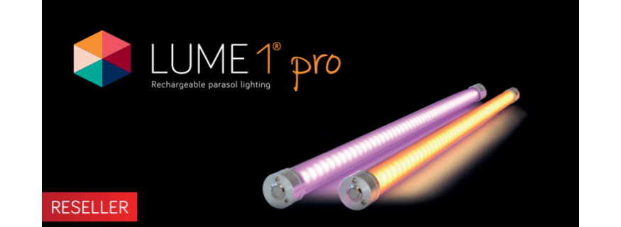 Eclairage multicolore autonome pour parasols professionnels, barnums et auvents Pro