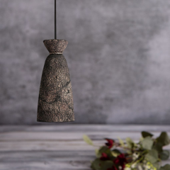 Suspension en céramique Design Pando Black Clay