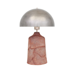 Lampe de table en céramique Cassia Red Iron