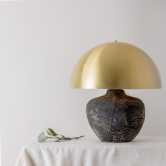 Lampe de table en céramique Lawson Black Clay