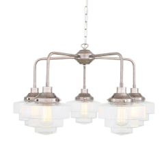 Lustre Chandelier multi globes Art Déco Design Siena