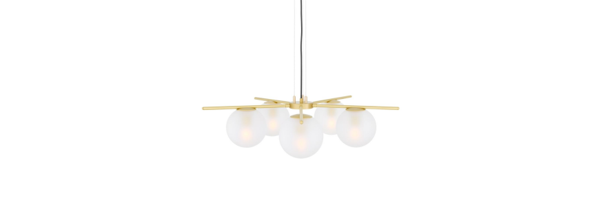 Lustre Chandelier globe 5 bras Design Madison