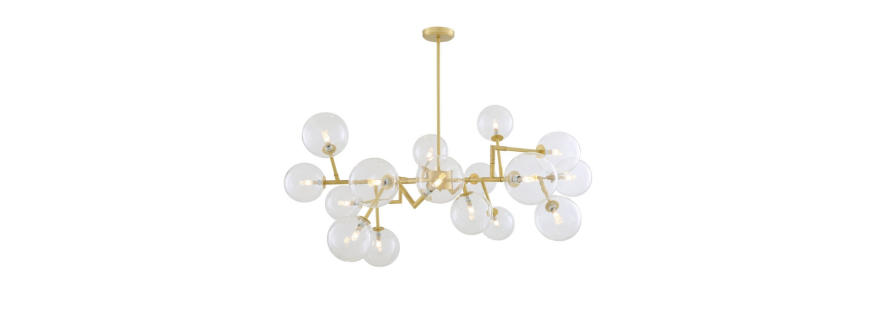 Lustre Chandelier multi globes 18 lumières Design Athens