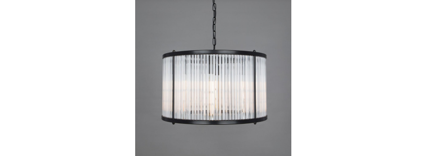 Lustre Chandelier à tiges de verre Design Caledon Grand