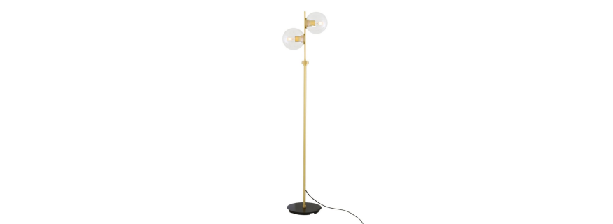 Lampe de sol, lampadaire double globes Design Madison