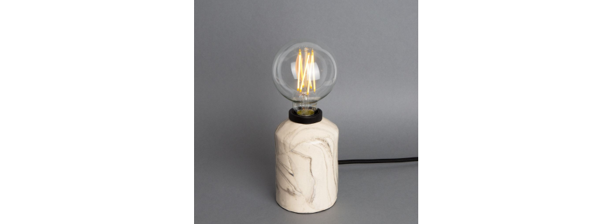 Lampe de table en céramique Design Bixa Marbled