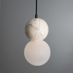 Suspension globe en céramique Design Rosa Marbled