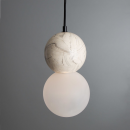 Suspension globe en céramique Design Rosa Marbled