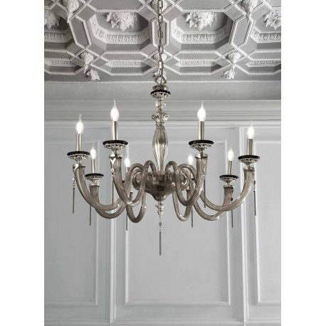 Chandelier en verre soufflé pour hôtel ou château Design Empire 3