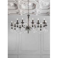 Lustre Chandelier en cristal pour hôtel ou château Design Stars 12 Lumières