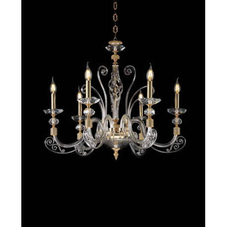 Lustre Chandelier en cristal pour hôtel ou château Design Stars 6 Lumières