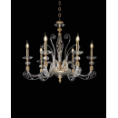 Lustre Chandelier en cristal pour hôtel ou château Design Stars 6 Lumières