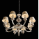 Lustre Chandelier en porcelaine de Limoges pour hôtel ou château Design Carola 8 Lumières