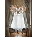 Lustre Chandelier en porcelaine de Limoges pour hôtel ou château Design Carola 6 Lumières