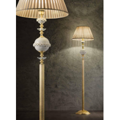 Lampadaire en porcelaine de Limoges pour hôtel ou château Design Carola