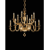Lustre Chandelier en Laiton coulé doré à la feuille d'or pour hôtel ou château Design Klimt 12 Lumières
