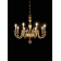 Lustre Chandelier en Laiton coulé doré à la feuille d'or pour hôtel ou château Design Klimt 8 Lumières