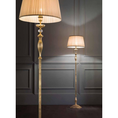 Lampadaire en Laiton coulé doré à la feuille d'or pour hôtel ou château Design Klimt