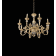 Lustre Chandelier en Laiton doré à la feuille d'or pour hôtel ou château Design Nadine 8 Lumières