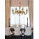 Lustre Chandelier en Laiton doré à la feuille d'or pour hôtel ou château Design Nadine 8 Lumières