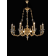 Lustre Chandelier en Laiton doré à la feuille d'or et cristal pour hôtel ou château Design Nadia 8 Lumières