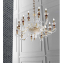 Lustre chandelier en cristal pour hôtel ou château Design Astrid 12 Lumières