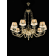 Lustre chandelier en laiton doré à la feuille d'or et cristal pour hôtel ou château Design Claudia 10 Lumières