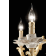Lustre Chandelier en laiton doré à la feuilles d'or et porcelaine de Limoges pour hôtel ou château Design Marica 6 Lumières