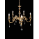 Lustre Chandelier en Laiton doré à la feuille d'or et cristal pour hôtel ou château Design Doroty 5 Lumières