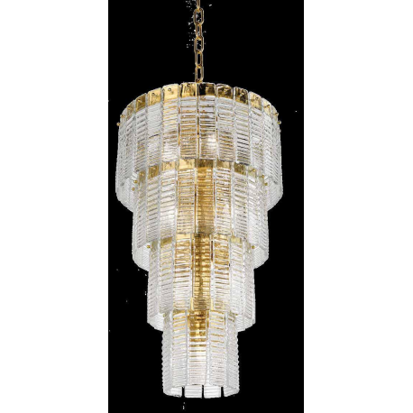 Lustre en verre fabriqué main pour hôtel ou château Design Vogue Art Nouveau 12 Lumières