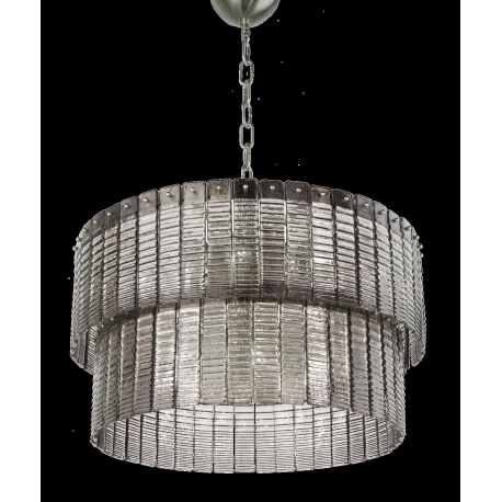 Suspension en verre fabriqué main pour hôtel ou château Design Vogue Art Nouveau 14 Lumières