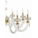 Lustre chandelier en verre artisanal fabriqué main et cristal pour hôtel ou château Design Anais 8 Lumières