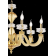 Lustre chandelier en verre artisanal fabriqué main et cristal pour hôtel ou château Design Anais 6 Lumières