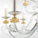 Lustre chandelier en verre artisanal fabriqué main et cristal pour hôtel ou château Design Gioia 12 Lumières