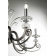 Lustre chandelier en verre artisanal fabriqué main et cristal pour hôtel ou château Design Gioia 8 Lumières