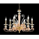 Lustre chandelier en verre artisanal fabriqué main et cristal pour hôtel ou château Design Gioia 6 Lumières