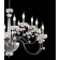 Lustre chandelier en verre artisanal fabriqué main et porcelaine fine pour hôtel ou château Design Edith 18 Lumières