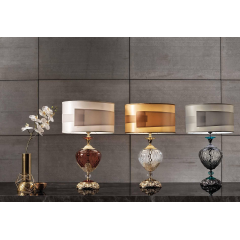 Lampe de Table en verre soufflé artisanal pour hôtel ou château Design Morgana 8