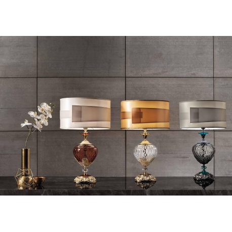 Lampe de Table en verre soufflé artisanal pour hôtel ou château Design Morgana 8