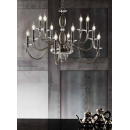 Lustre Chandelier monumental en verre soufflé artisanal pour hôtel ou château Design Dafne 12 Lumières