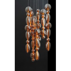 Suspension cascade en verre Design Chavana