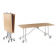 Table de bureau Design Séminaire sur roues, pieds pliables